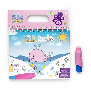 Livro de Colorir com água - Fundo do Mar - Leo&Leo