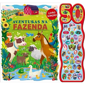 Livro Sonoro Aventuras na Fazenda - 50 Sons