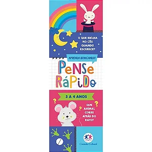 Livro Flash Cards - Pense Rápido - 3 a 4 anos