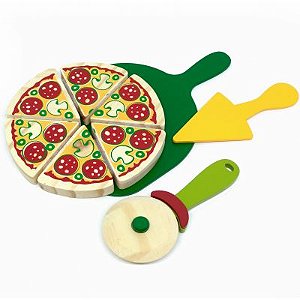 Coleção comidinhas em madeira  - Pizza