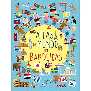 Livro Capa Dura - Atlas do mundo com bandeira