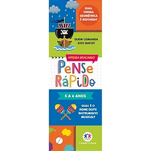 Livro Flash Cards - Pense Rápido - 5 a 6 anos