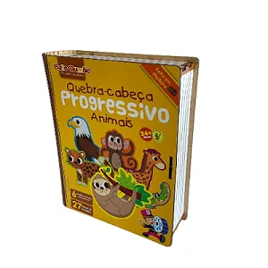 Quebra-cabeça Progressivo Animais - em madeira