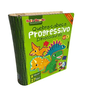 Quebra-cabeça Progressivo Dinossauro - em madeira
