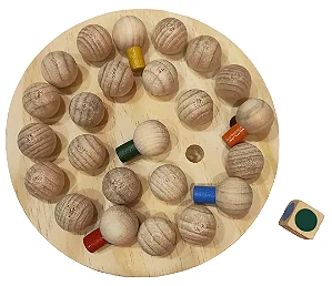 Jogo da Memória das Cores - em madeira