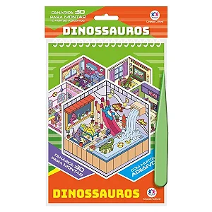 Livro com Adesivos 3D - Dinossauros