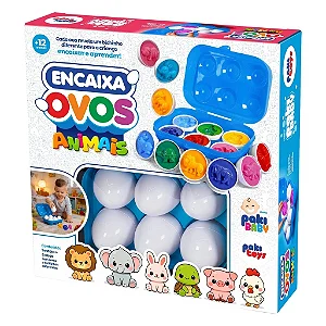 Encaixe Ovos Animais Brinquedo Educativo Bebês