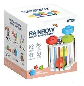 Cubo Sensorial com Chocalhos para Bebês