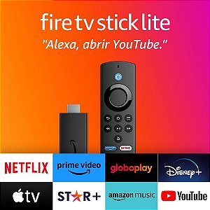 Fire tv Stick 3º Geração Com Controle de Voz e botoes Atalhos c/ volume e Alexa - Amazon