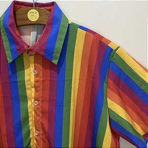 Camisa Arco-Íris Slim