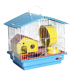 Gaiola Hamster Teto Plástico 1 Andar Completa