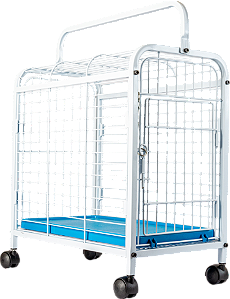 Gaiola de Transporte para Pets - LEVAPET Branca Azul