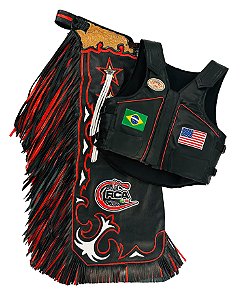 Kit Calça e Colete Personalizado Dupla Franja
