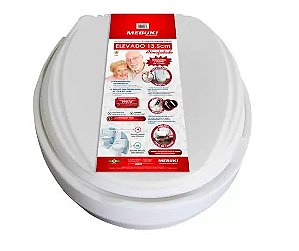 Assento Sanitário Oval Elevado 13,5cm Almofadado - Mebuki