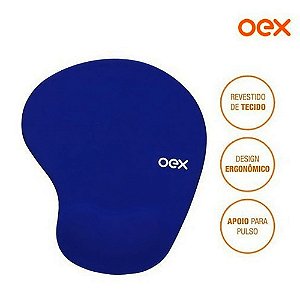 Mouse Pad Gel com apoio MP200 Azul OEX