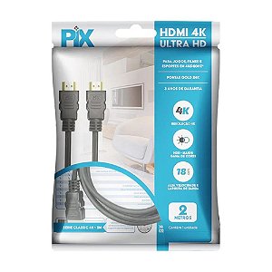 CABO HDMI 2M 2.0 4K HDR 19P 30AWG PIX