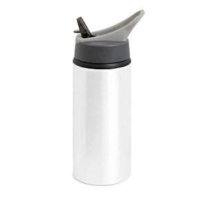 Garrafa Squeeze de Alumínio Branca Bico retrátil para Sublimação - 600ml