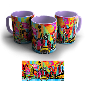 Caneca New York Pontos Turísticos Porcelana (Nova York)
