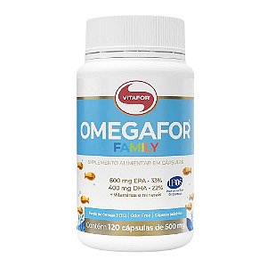 Omegafor Family 500mg Vitafor 120 Cápsulas