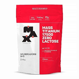 Mass Titanium 17500 Zero Lactose Morango Max Titanium 2.4kg