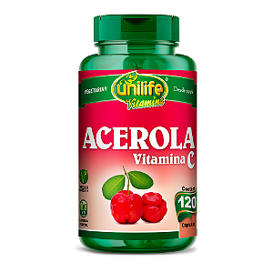 Acerola com Vitamina C 500mg Unilife 120 Cápsulas