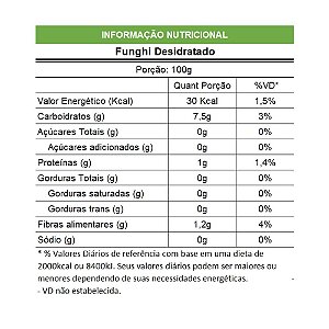 Cogumelo Seco Fatiado Funghi Pacote 100g