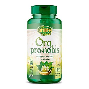 Ora Pro-Nóbis 450Mg Unilife 120 Cápsulas