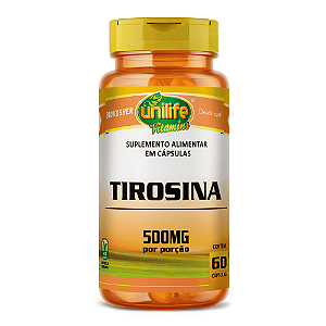 Tirosina 500mg Unillife 60 Cápsulas