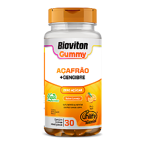 Bioviton Gummy Açafrão Gengibre Sabor Laranja Unilife 30 Gomas