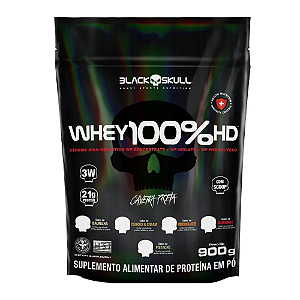 Refil Whey 100% HD Cookies Black Skull 900g