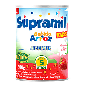 Supramil Bebida de Arroz Kids Sabor Morango Unilife 500g