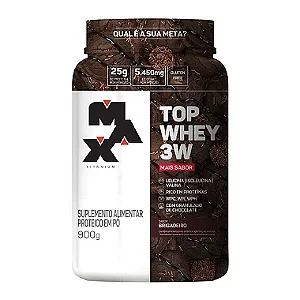 Top Whey 3w  Sabor Brigadeiro Max Titanium 900g