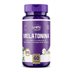 Melatonina Com Vitamina B6 350mg Unilife 60 Cápsulas