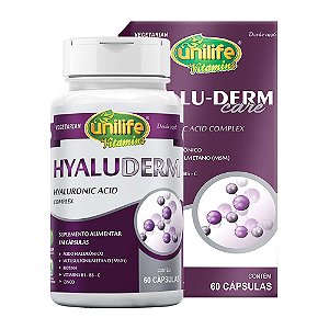 Hyaluderm - Ácido Hialurônico, Msm e Vitaminas  650Mg Unilife 60 Cápsulas