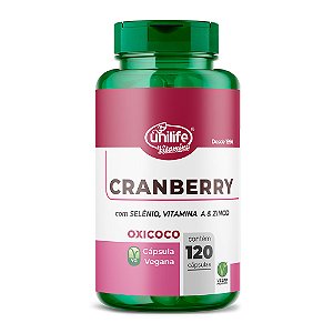Cranberry Com Selênio, Vitamina A e Zinco 500 Mg Unilife 120 Cápsulas
