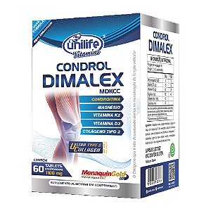 Condrol Dimalex 1000 Mg + Ultra Colágeno Tipo II Unilife 60 Cápsulas