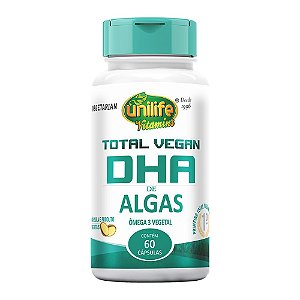 ÔMega 3 Total Vegan - DHA de Algas 700 Mg Unilife 60 Cápsulas