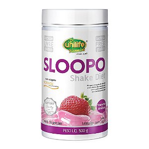 Shake Diet Sloopo Colágeno Versisol Morango Unilife 500g