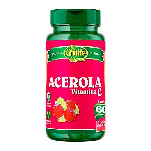 Acerola com Vitamina C 500mg Unilife 60 Cápsulas