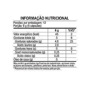 Óleo de Coco Extravirgem 1200 Mg Unilife 60 Cápsulas