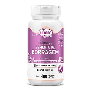 Óleo de Borragem 700 Mg Unilife 60 Cápsulas