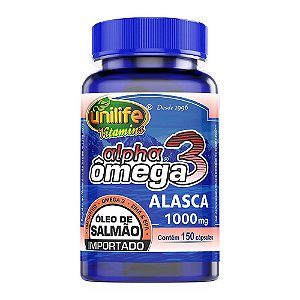 Alpha Ômega 3 Óleo De Salmão 1000Mg Unilife 150 Cápsulas