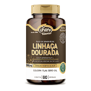 Óleo de Linhaça Dourada 1000Mg Unilife 60 Cápsulas