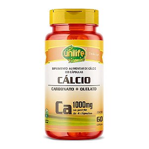 Cálcio Quelato 850 Mg Unilife 60 Cápsulas