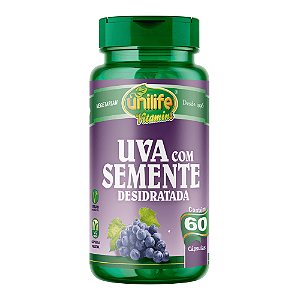 Uva Com Semente Desidratada 500 Mg Unilife 60 Cápsulas