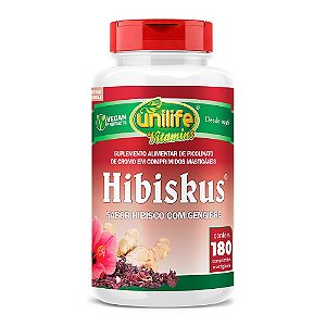 Hibiskus Com Gengibre Unilife 180 Comprimidos