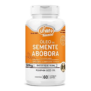 Óleo de Semente de Abóbora 1000Mg Unilife 60 Cápsulas