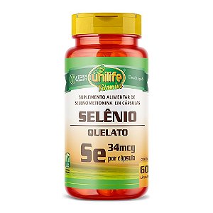 Selênio Quelato 500 Mg Unilife 60 Cápsulas