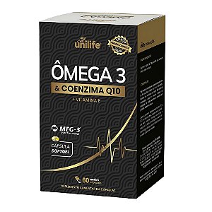 Omega 3 Com Coenzima Q10 Unilife 60 Cápsulas