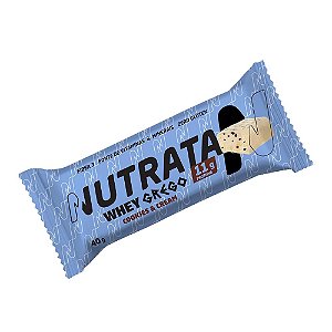 Barra Whey Grego Cookies e Cream Nutrata 40g